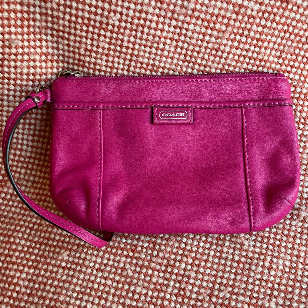 Pink Coach Wristlet